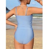 image:imageRoseSeek Girls 2 Piece Swimsuits Striped Print Ruched Front Cami Tops and High Waisted Bottoms TankiniMulticolor