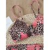 image:imageRoseSeek Girls 3 Piece Bikini Set with Beach Skirt Floral Leopard ORing Padded Swimsuit for Teen GirlsBrown and Pink