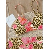 image:imageRoseSeek Girls 3 Piece Bikini Set with Beach Skirt Floral Leopard ORing Padded Swimsuit for Teen GirlsCheetah Floral