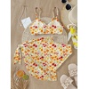 image:imageRoseSeek Girls 3 Piece Bikini Set with Beach Skirt Floral Leopard ORing Padded Swimsuit for Teen GirlsMix Yellow