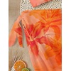 image:imageRoseSeek Girls 3 Piece Bikini Set with Beach Skirt Floral Leopard ORing Padded Swimsuit for Teen GirlsOrange