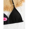 image:imageRoseSeek Girls 3 Piece Cute Bowknot Bathing Suit Halter Triangle High Waisted Swimsuit with Beach Cover Up SkirtBlack