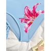 image:imageRoseSeek Girls 3 Piece Cute Bowknot Bathing Suit Halter Triangle High Waisted Swimsuit with Beach Cover Up SkirtBlue and Pink