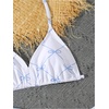 image:imageRoseSeek Girls 3 Piece Cute Bowknot Bathing Suit Halter Triangle High Waisted Swimsuit with Beach Cover Up SkirtBlue and White