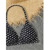 image:imageRoseSeek Girls 3 Piece Cute Bowknot Bathing Suit Halter Triangle High Waisted Swimsuit with Beach Cover Up SkirtDots Black