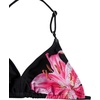 image:imageRoseSeek Girls 3 Piece Cute Bowknot Bathing Suit Halter Triangle High Waisted Swimsuit with Beach Cover Up SkirtFloral Black