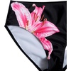 image:imageRoseSeek Girls 3 Piece Cute Bowknot Bathing Suit Halter Triangle High Waisted Swimsuit with Beach Cover Up SkirtFloral Black