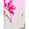 image:imageRoseSeek Girls 3 Piece Cute Bowknot Bathing Suit Halter Triangle High Waisted Swimsuit with Beach Cover Up SkirtHibiscus Pink