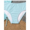 image:imageRoseSeek Girls 3 Piece Cute Bowknot Bathing Suit Halter Triangle High Waisted Swimsuit with Beach Cover Up SkirtLight Blue