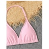image:imageRoseSeek Girls 3 Piece Cute Bowknot Bathing Suit Halter Triangle High Waisted Swimsuit with Beach Cover Up SkirtLight Pink