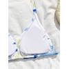 image:imageRoseSeek Girls 3 Piece Cute Bowknot Bathing Suit Halter Triangle High Waisted Swimsuit with Beach Cover Up SkirtMix Blue and White