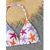 image:imageRoseSeek Girls 3 Piece Cute Bowknot Bathing Suit Halter Triangle High Waisted Swimsuit with Beach Cover Up SkirtMulticolor Purple