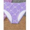 image:imageRoseSeek Girls 3 Piece Cute Bowknot Bathing Suit Halter Triangle High Waisted Swimsuit with Beach Cover Up SkirtPurple