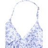 image:imageRoseSeek Girls 3 Piece Cute Bowknot Bathing Suit Halter Triangle High Waisted Swimsuit with Beach Cover Up SkirtTeal Blue