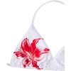 image:imageRoseSeek Girls 3 Piece Cute Bowknot Bathing Suit Halter Triangle High Waisted Swimsuit with Beach Cover Up SkirtWhite and Pink