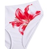 image:imageRoseSeek Girls 3 Piece Cute Bowknot Bathing Suit Halter Triangle High Waisted Swimsuit with Beach Cover Up SkirtWhite and Pink