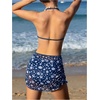 image:imageRoseSeek Girls 3 Piece Floral Swimsuits Cute Backless Triangle Bikini Set with Cover Up Beach SkirtBlue