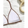 image:imageRoseSeek Girls 3 Piece Swimsuits Floral High Waisted Bikini Bathing Suit with Mesh Coverups SkirtApricot and Brown