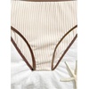 image:imageRoseSeek Girls 3 Piece Swimsuits Floral High Waisted Bikini Bathing Suit with Mesh Coverups SkirtApricot and Brown