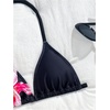 image:imageRoseSeek Girls 3 Piece Swimsuits Floral High Waisted Bikini Bathing Suit with Mesh Coverups SkirtBlack