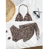 image:imageRoseSeek Girls 3 Piece Swimsuits Floral High Waisted Bikini Bathing Suit with Mesh Coverups SkirtBrown