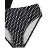 image:imageRoseSeek Girls 3 Piece Swimsuits Floral High Waisted Bikini Bathing Suit with Mesh Coverups SkirtDots Black