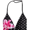 image:imageRoseSeek Girls 3 Piece Swimsuits Floral High Waisted Bikini Bathing Suit with Mesh Coverups SkirtDots Floral Black