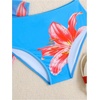 image:imageRoseSeek Girls 3 Piece Swimsuits Floral High Waisted Bikini Bathing Suit with Mesh Coverups SkirtFloral Blue
