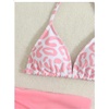image:imageRoseSeek Girls 3 Piece Swimsuits Floral High Waisted Bikini Bathing Suit with Mesh Coverups SkirtLeopard Pink