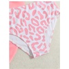 image:imageRoseSeek Girls 3 Piece Swimsuits Floral High Waisted Bikini Bathing Suit with Mesh Coverups SkirtLeopard Pink