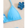 image:imageRoseSeek Girls 3 Piece Swimsuits Floral High Waisted Bikini Bathing Suit with Mesh Coverups SkirtMulticolor Blue