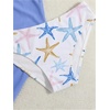 image:imageRoseSeek Girls 3 Piece Swimsuits Floral High Waisted Bikini Bathing Suit with Mesh Coverups SkirtStarfish Blue