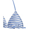 image:imageRoseSeek Girls 3 Piece Swimsuits Floral High Waisted Bikini Bathing Suit with Mesh Coverups SkirtStriped Blue and White