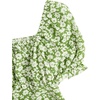 image:imageRoseSeek Girls Boho Summer Dress Floral Short Sleeve Square Neck Cute A Line Mini Short Spring DressesGreen