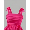image:imageRoseSeek Girls Bowknot Ruched Cami Dress Textured Cute Party Dresses A Line DressHot Pink