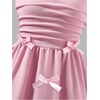 image:imageRoseSeek Girls Bowknot Ruched Cami Dress Textured Cute Party Dresses A Line DressPink