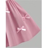 image:imageRoseSeek Girls Bowknot Ruched Cami Dress Textured Cute Party Dresses A Line DressPink