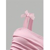 image:imageRoseSeek Girls Bowknot Ruched Cami Dress Textured Cute Party Dresses A Line DressPink