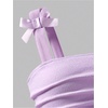 image:imageRoseSeek Girls Bowknot Ruched Cami Dress Textured Cute Party Dresses A Line DressPurple