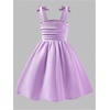 image:imageRoseSeek Girls Bowknot Ruched Cami Dress Textured Cute Party Dresses A Line DressPurple