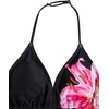 image:imageRoseSeek Girls Floral Halter Swimsuit High Waisted Triangle Boho 2 Piece Bikini Bathing Suit SwimwearBlack