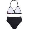 image:imageRoseSeek Girls Floral Halter Swimsuit High Waisted Triangle Boho 2 Piece Bikini Bathing Suit SwimwearBlack