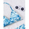 image:imageRoseSeek Girls Floral Halter Swimsuit High Waisted Triangle Boho 2 Piece Bikini Bathing Suit SwimwearBlue