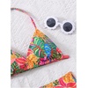 image:imageRoseSeek Girls Floral Halter Swimsuit High Waisted Triangle Boho 2 Piece Bikini Bathing Suit SwimwearHot Pink