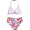 image:imageRoseSeek Girls Floral Halter Swimsuit High Waisted Triangle Boho 2 Piece Bikini Bathing Suit SwimwearMulticolor Floral