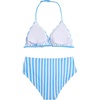 image:imageRoseSeek Girls Floral Halter Swimsuit High Waisted Triangle Boho 2 Piece Bikini Bathing Suit SwimwearWater Blue