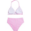 image:imageRoseSeek Girls Floral Halter Swimsuit High Waisted Triangle Boho 2 Piece Bikini Bathing Suit SwimwearWatermelon Pink
