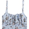 image:imageRoseSeek Girls Floral Print Summer Dress Bowknot Ruched Bust A Line Cami Dress High Waist Ruffle Hem Cute Sun DressesBlue White