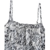 image:imageRoseSeek Girls Floral Print Summer Dress Bowknot Ruched Bust A Line Cami Dress High Waist Ruffle Hem Cute Sun DressesWhite Black Floral