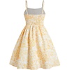image:imageRoseSeek Girls Floral Print Summer Dress Bowknot Ruched Bust A Line Cami Dress High Waist Ruffle Hem Cute Sun DressesYellow